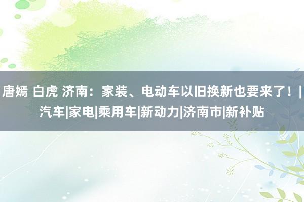 唐嫣 白虎 济南：家装、电动车以旧换新也要来了！|汽车|家电|乘用车|新动力|济南市|新补贴